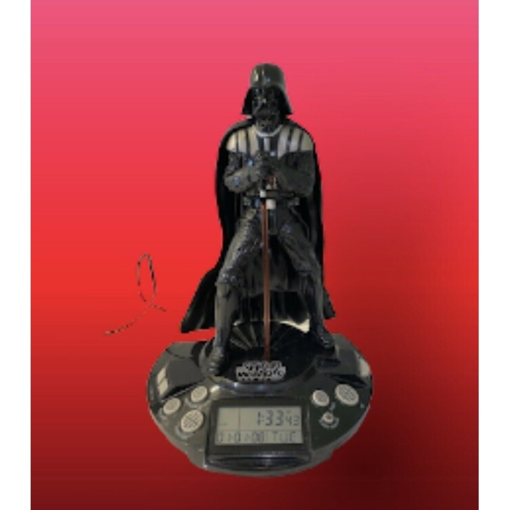 Star Wars Darth Vader Light Saber Radio Alarm Clock Statue 2012 - LIGHTS & SOUND